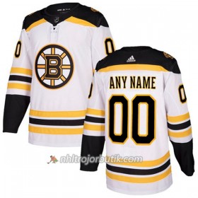 Dame Ishockey Boston Bruins Tröja med eget tryck Adidas 2017-2018 Vit Authentic